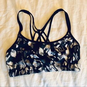 Champion black & white strappy sports bra 🏋🏽‍♀️